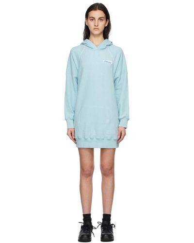 Moschino Blue Fleece Inside Out Label Dress