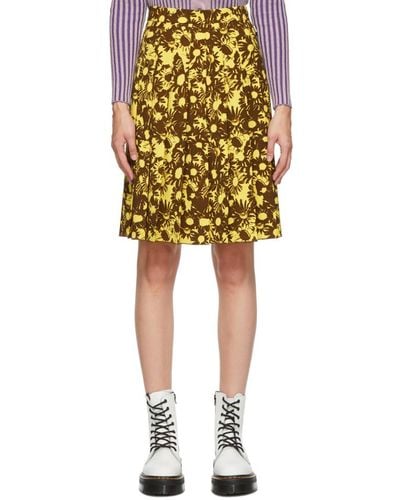 Marc Jacobs Yellow And Brown Heaven By Techno Skirt