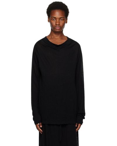 Julius Central Seam Sweater - Black