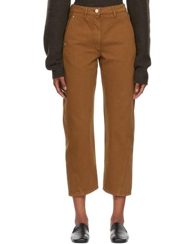 Lemaire Brown Twisted Jeans