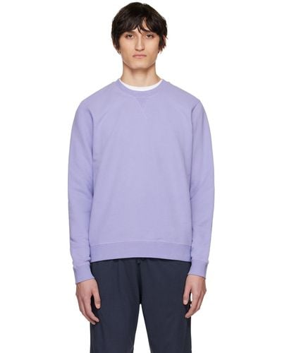 Sunspel Crewneck Sweatshirt - Purple