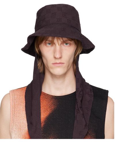 MISBHV Chapeau bob noir à foulard édition jordan barrett