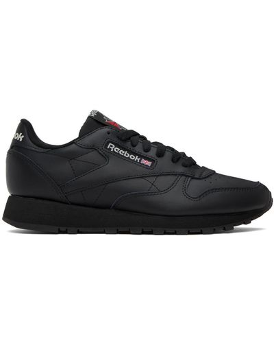 Reebok Black Classic Leather Sneakers