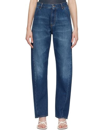 Victoria Beckham Indigo Faded Jeans - Blue