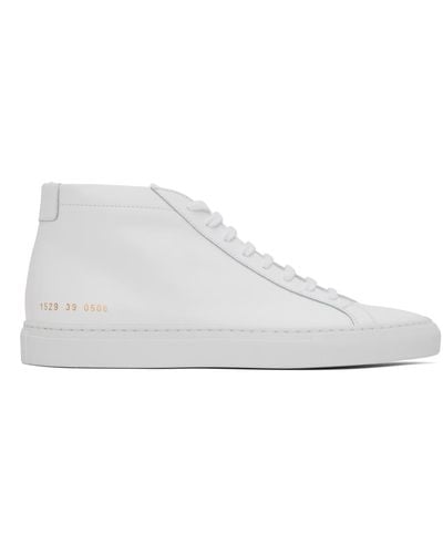 Common Projects Baskets mi-montantes achilles blanches - Noir