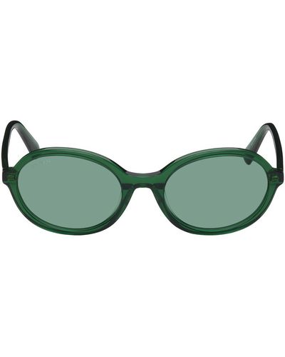 BY FAR Green Velvet Sunglasses