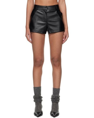 Frankie Shop Kate Faux-leather Shorts - Black