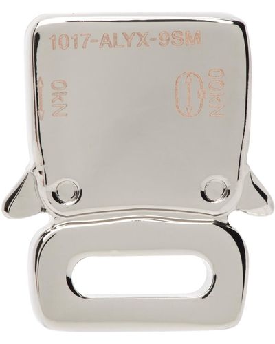 1017 ALYX 9SM Silver Buckle Single Earring - Grey