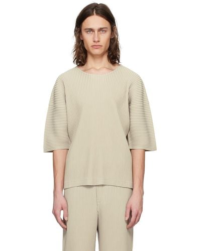 Homme Plissé Issey Miyake Monthly Colour March T-Shirt - Natural