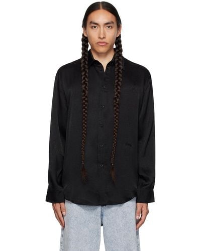 MSGM Spread Collar Shirt - Black