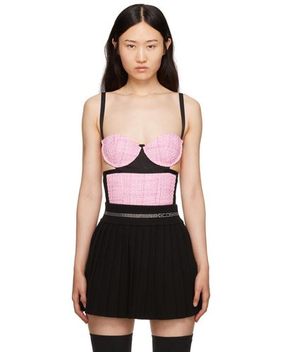 Gcds Pink Sequin Bodysuit - Black