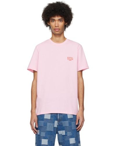 A.P.C. . Pink Raymond T-shirt - Multicolour