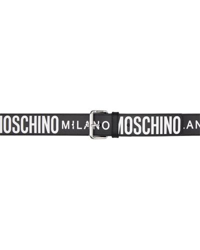Moschino Black & White Fantasy Print Belt