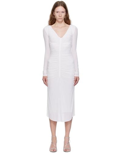 Isabel Marant White Laly Midi Dress - Black