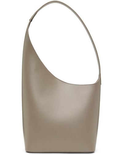 Aesther Ekme Ssense Exclusive Taupe Demi Lune Bag - Grey