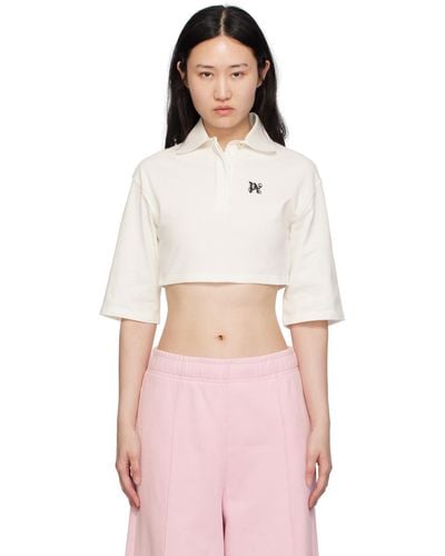 Palm Angels Cropped Polo - Pink