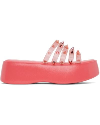 Jean Paul Gaultier Melissa Edition 'the Becky Punk Love' Slides - Red