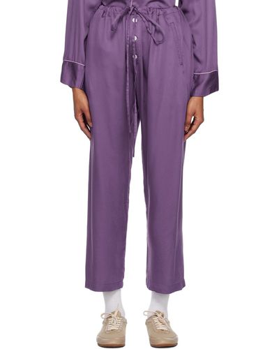 Bode Amethyst Pajama Pants - Purple
