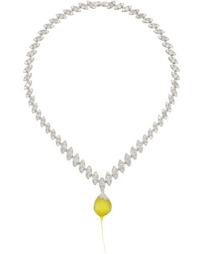 OTTOLINGER Ssense Exclusive Silver & Yellow Diamond Dip Necklace - Multicolor