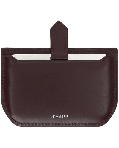 Lemaire Calepin Mirror Cardholder - Brown