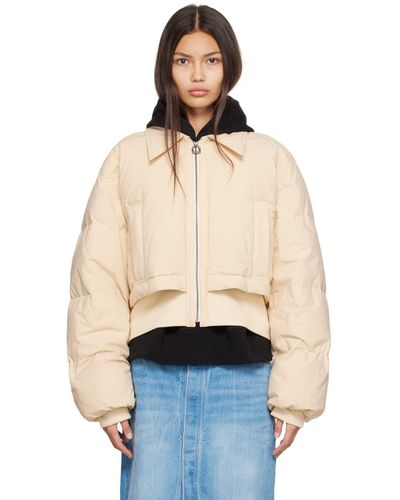 WOOYOUNGMI Beige Layered Down Jacket - Blue