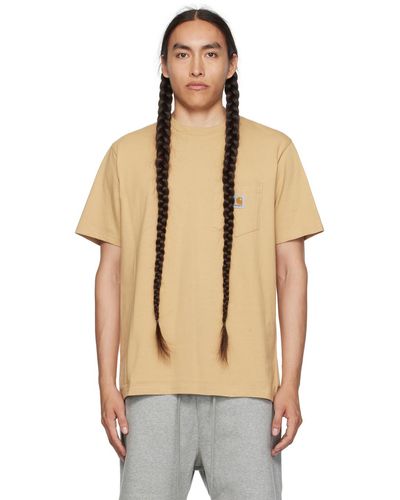 Carhartt T-shirt brun clair à poche - Neutre
