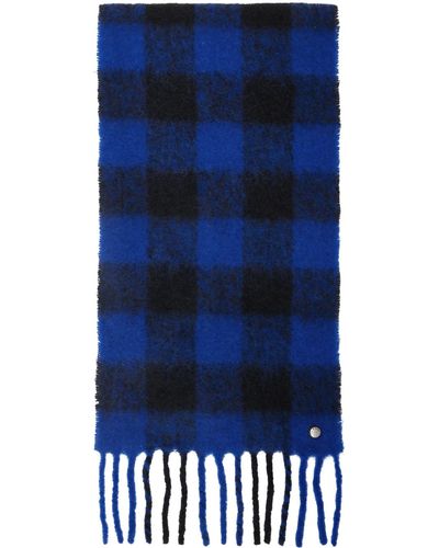 Rag & Bone Ragbone foulard shire bleu et noir