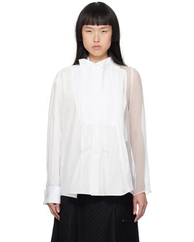 Sacai Chemise blanche à panneaux