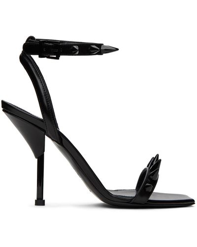 Alexander McQueen Black Studded Heeled Sandals