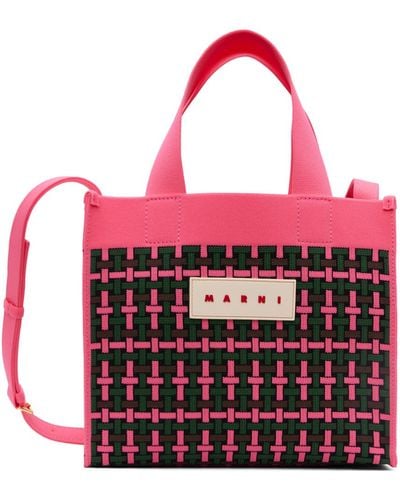 Marni Pink Small Shopping Tote - Red