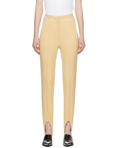 Givenchy Strirrup-hem Mid-rise Stretch-woven Trousers - Natural