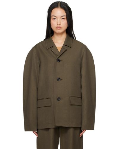 Lemaire Half Coat - Brown