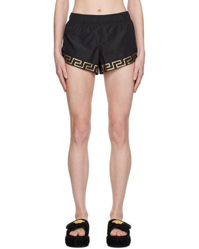 Versace Black Greca Sport Shorts
