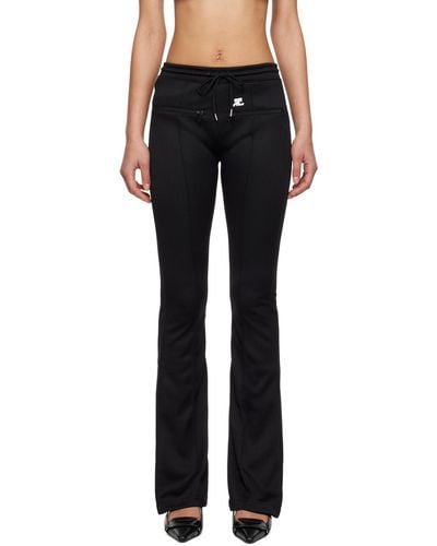 Courreges Zip Pocket Track Pants - Black