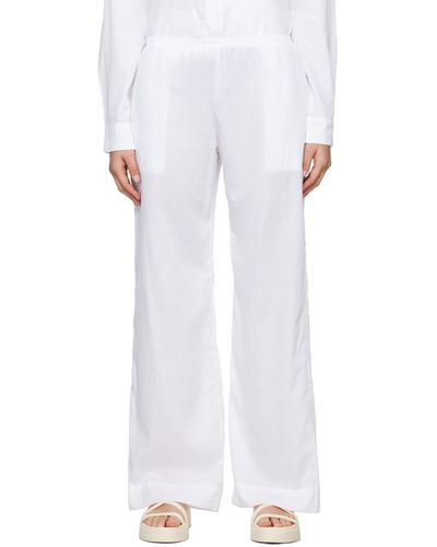Leset Pantalon yoko blanc à poches