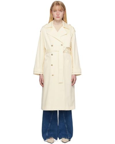 Anine Bing Off- Layton Trench Coat - Natural