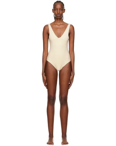 Kye Intimates Ssense Exclusive Off- Plunge One-piece Swimsuit - Black