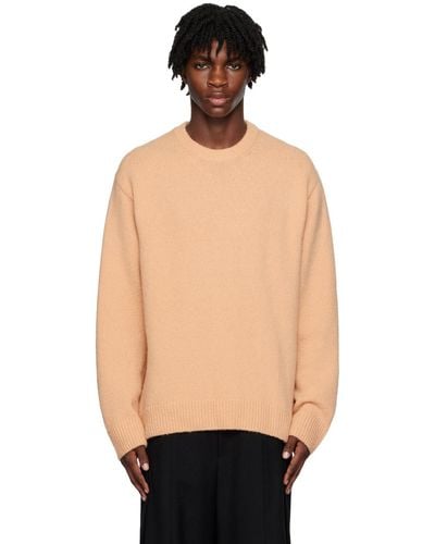 WOOYOUNGMI Orange Crewneck Sweater - Black