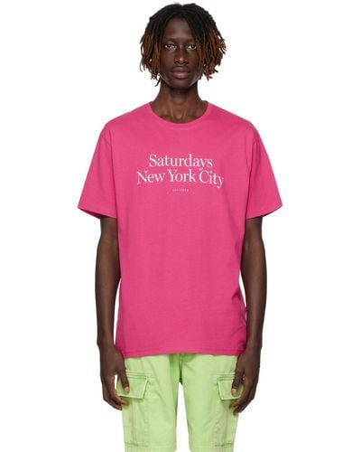 Saturdays NYC Miller Tシャツ - ピンク