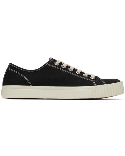 Maison Margiela Baskets en toile tabi - Noir