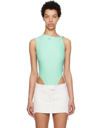 Courreges Blue Twist Bodysuit - Multicolour