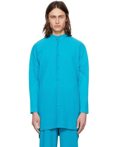 Homme Plissé Issey Miyake Chemise monthly color march bleue