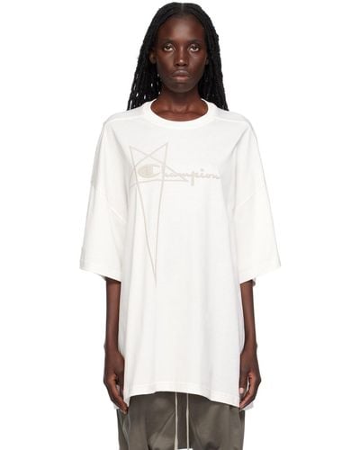 Rick Owens Off-white Champion Edition Tommy T-shirt