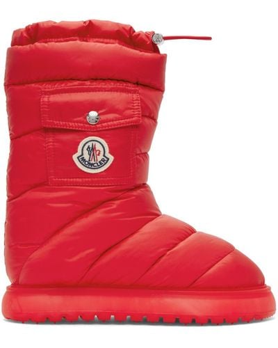 Moncler Gaia Pocket Mid Padded Boot - Red