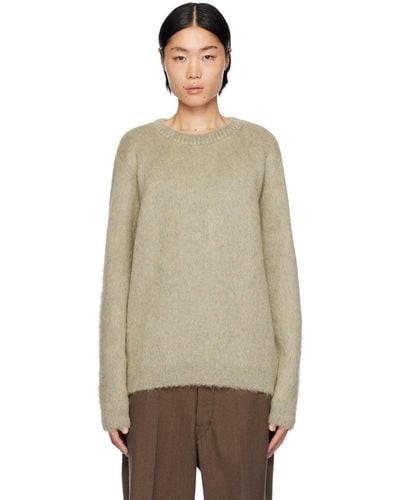 Lemaire Gray Brushed Sweater - Multicolor