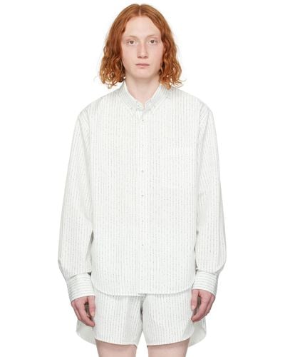 RECTO. Off- Stripe Shirt - White