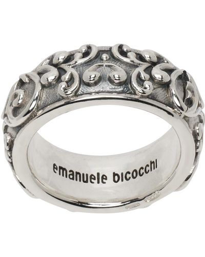Emanuele Bicocchi Large Arabesque Band Ring - Metallic