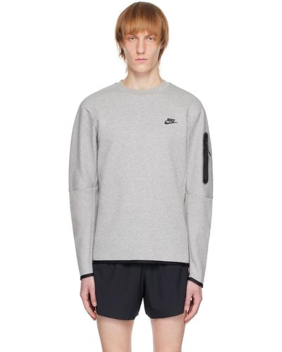 Nike Grey Sportswear Tech Sweatshirt - Black