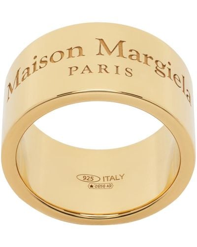Maison Margiela Gold Wide Band Ring - Metallic