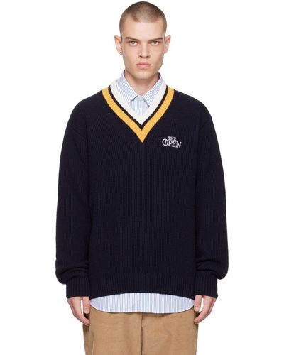 Manors Golf 'the Open' Sweater - Blue